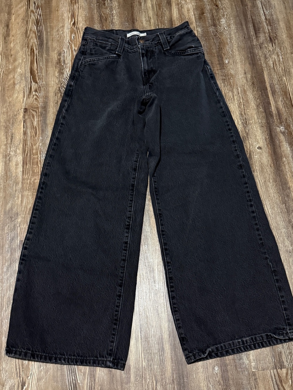 Levi's '94 Baggy Wide Leg Jeans Women's 25 Black High Rise Trendy Denim